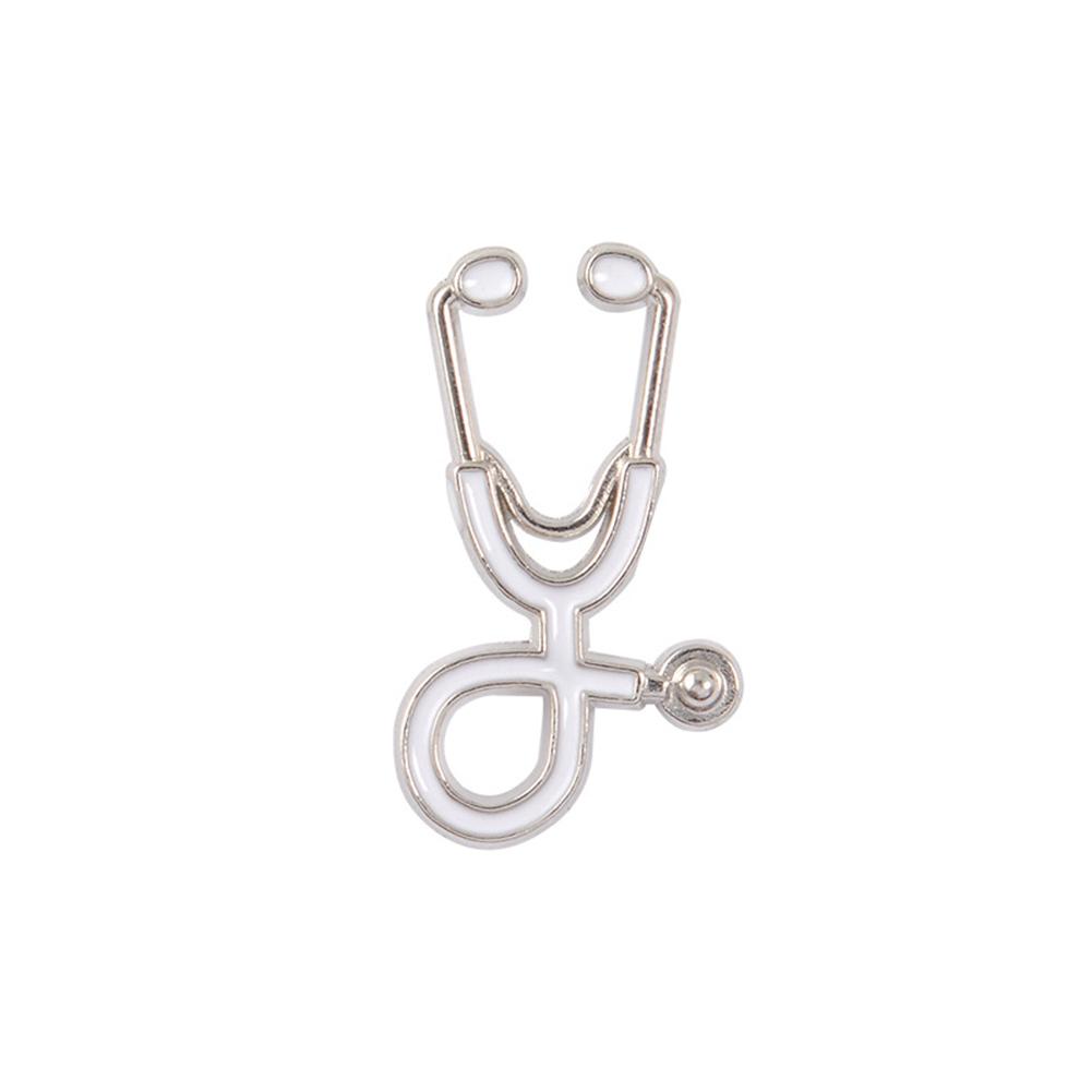 Creative Doctor Stethoscope Brooch Cute Cartoon Pins Jewelry Accessories For Women Girls