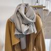 Pleated Scarf Women Autumn Winter Long Solid Color Shawl