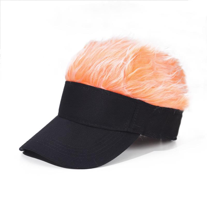 Men's Street Style Wig Baseball Cap - European & American Trendy Flat Cap with Sun Protection