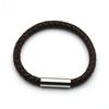 5Pcs/Lot Stainless Steel Buckle Straight Through Titanium Steel Magnetic Clasp Leather Rope Bracelet Connection Diy Making