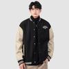 Men's Retro Patchwork PU Leather Baseball Jacket - Embroidered Casual Autumn/Winter Style