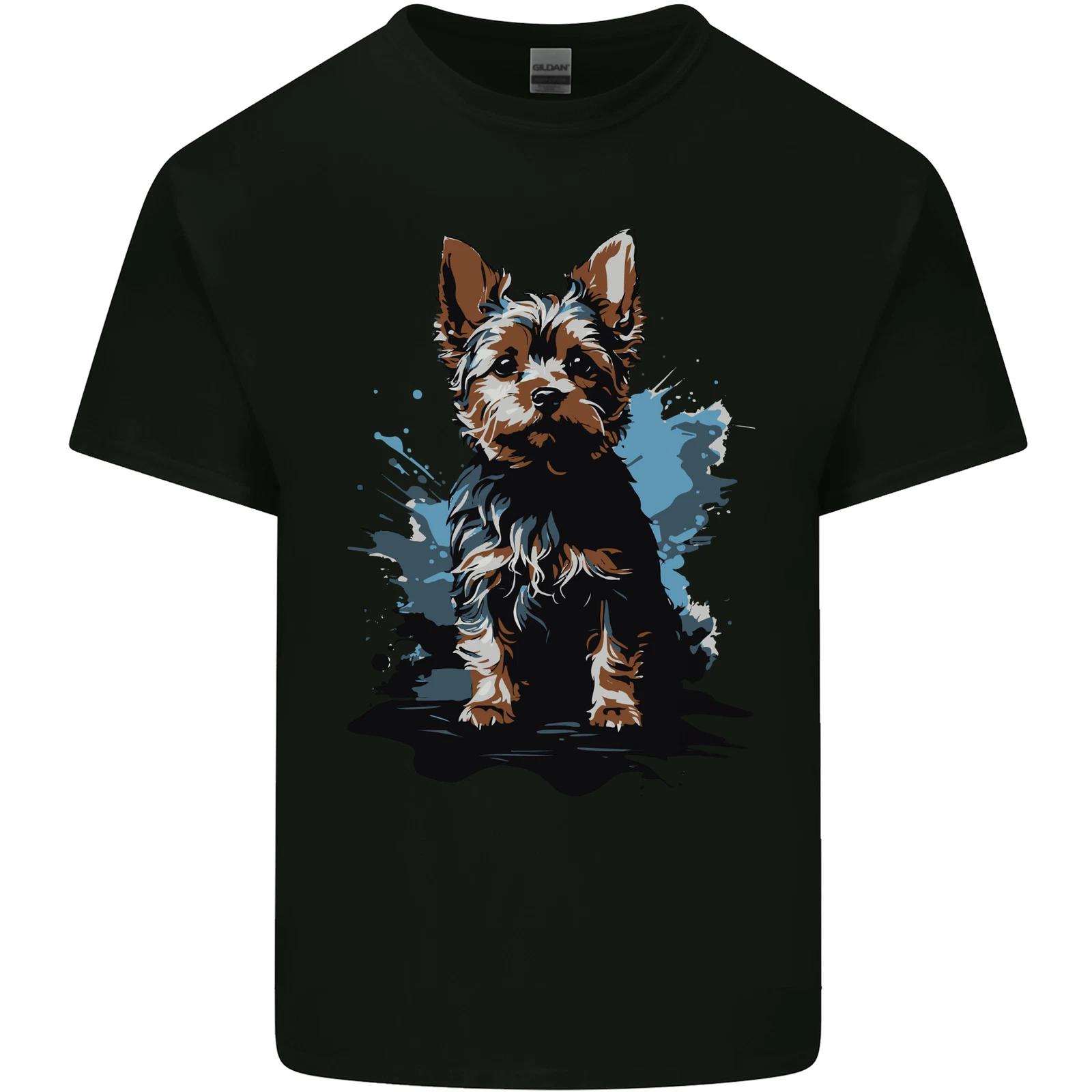 

Yorkshire Terrier Splash Yorkie Dog Kids T-Shirt Childrens S