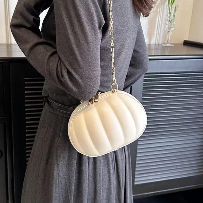Mini Halloween Pumpkin Women Crossbody Bag Cartoon Girl Personalized Hand-held Chain Small Round Shoulder Bags