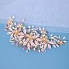  Pettine per Capelli con Perle di Cristallo Fermaglio per Capelli per Donne Fascia con Fiore e Foglia di Strass Diadema Accessori per Capelli da Sposa Gioielli Pettine Fermagli