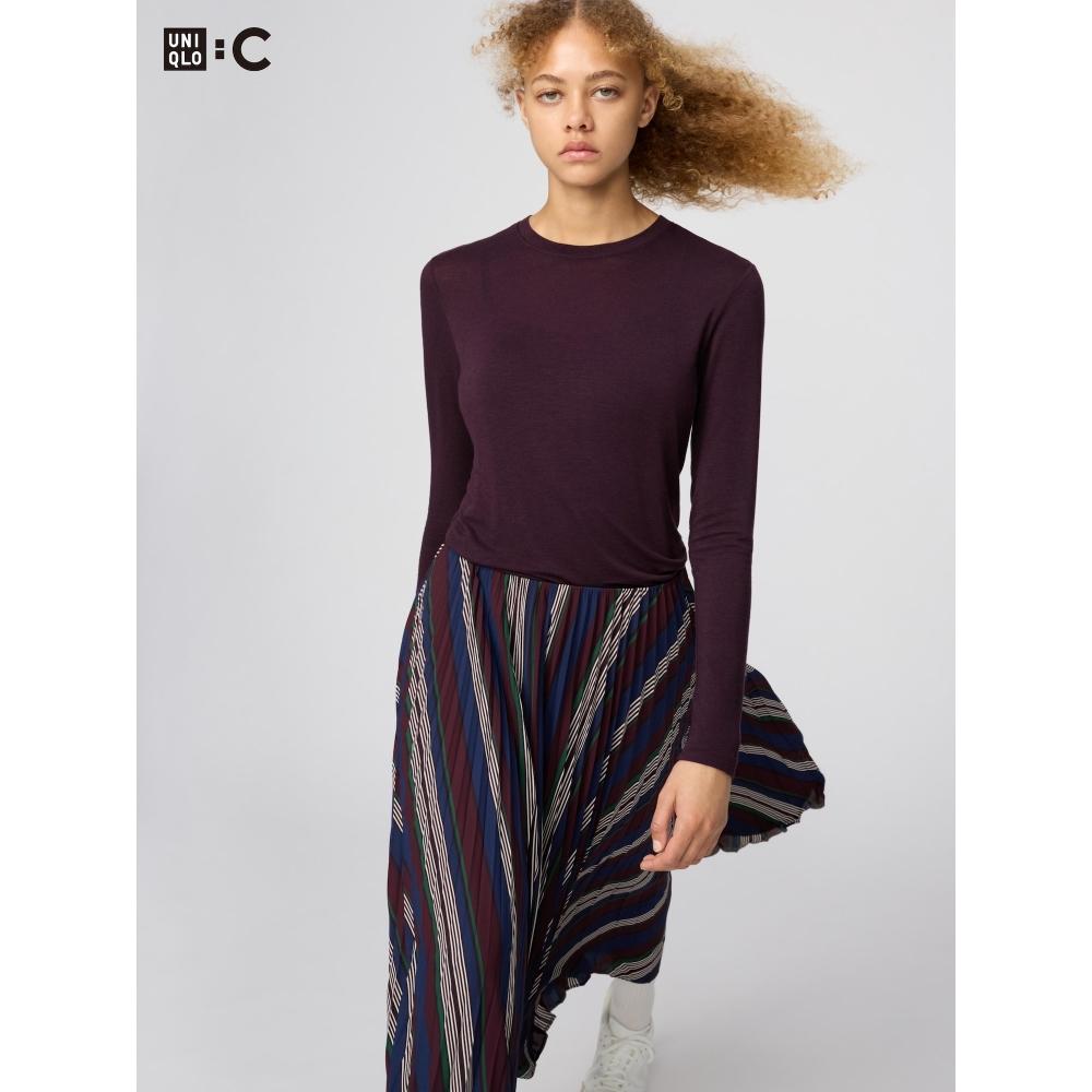 Uniqlo HeaTTech Cashmere Blend Crewneck T  Long Sleeve 