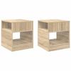 Side Table Set of 2 Sonoma Oak Finish 40.5 X 40 X 45 Cm