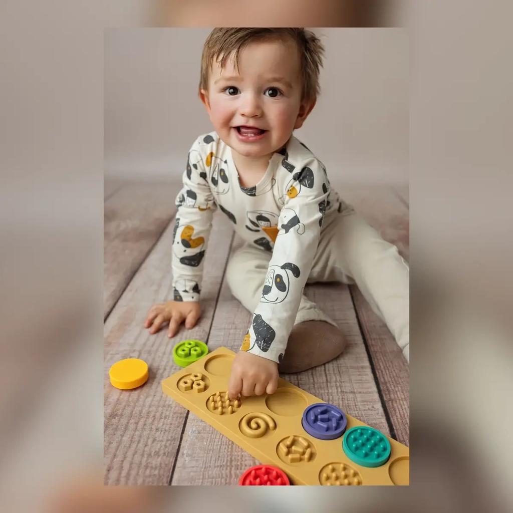 Sensoryczne Puzzle Kółeczka Xl Dla Niemowląt 6M+ Mom's Care