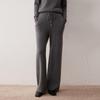 Women's High-Waist Loose Wool-Cashmere Blend Wide-Leg Pants
