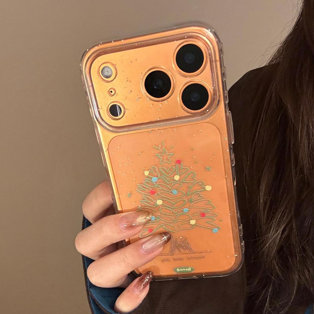 Transparent Christmas Tree Phone Case for iPhone 17 and iPhone 17 Pro Max