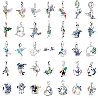New European Charm Hummingbird Swallow Kingfisher Pendant, Suitable For Original Bracelet Women'S Copper Talisman Pendant
