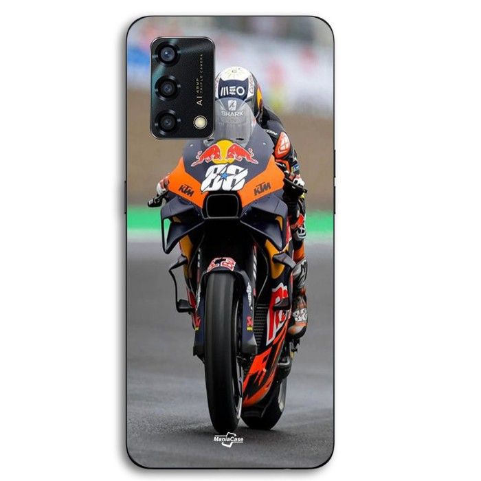 Coque - MANIACASE - Oppo A95 - Silicone TPU - Noir - Motif Miguel Oliveira MotoGP