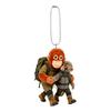 Monkey Keychain Cute Baby Monkey Acrylic Charm 2D Monkey Holding Plush Toy Hanging Pendant for Backpack Purse Car Keys