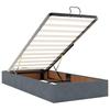 Ottoman Bed with Mattress and LED Dark Gray 160 x 200 cm Velvet