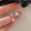 Asymmetrische Seestern-Muschel-Steckohrringe - Elegantes High-End-Design, Vielseitiges Modeaccessoire
