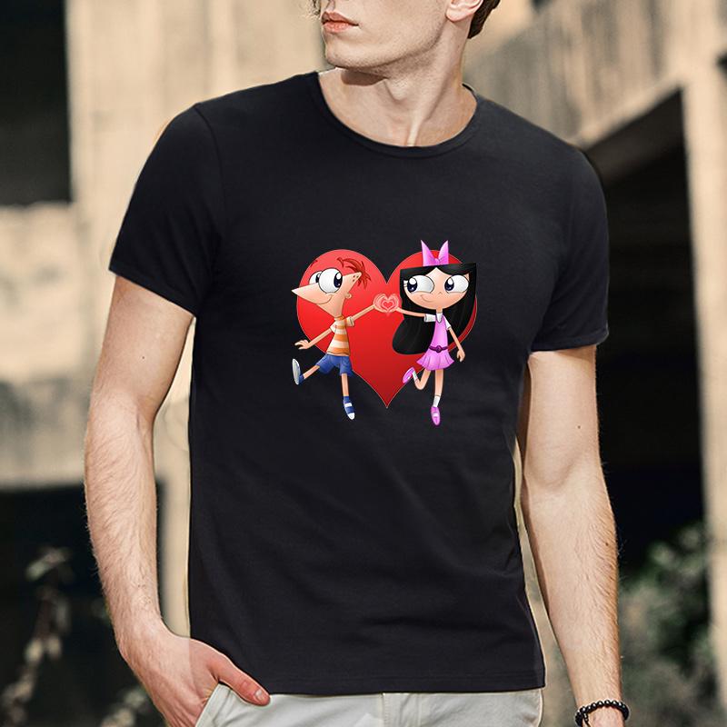 Phineas En Ferb 2026 Katoenen T-shirt Streetwear Korte Mouw T-shirts Mannen Vrouwen T-shirt Kleding Tops