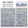 Shiny Goldfish Plastic Bag Seahorses Summer Jellyfish Starfish Shell Conch Koi Water Bubble Star Carp Nail Art Stickers Decals