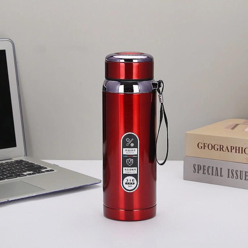 

Stainless Steel Thermos Bottle with LED Temperature Display 316 Stainless Steel Tea Water Bottle Vacuum Flask Portable Cups 800ml червоний