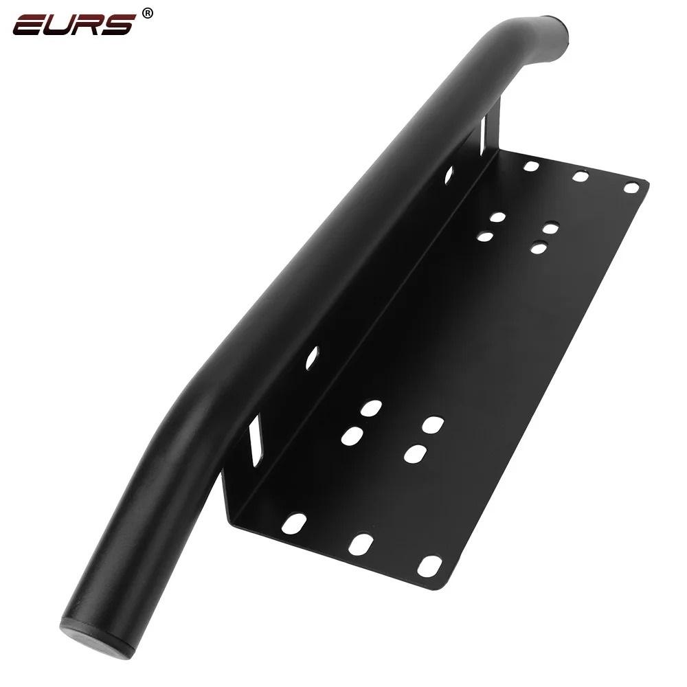 Car Front Bumper License Plate SUV Lamp Holder Aluminum Log Light Mount Bracket Off Road LED Light Bar Frame Holder Universal