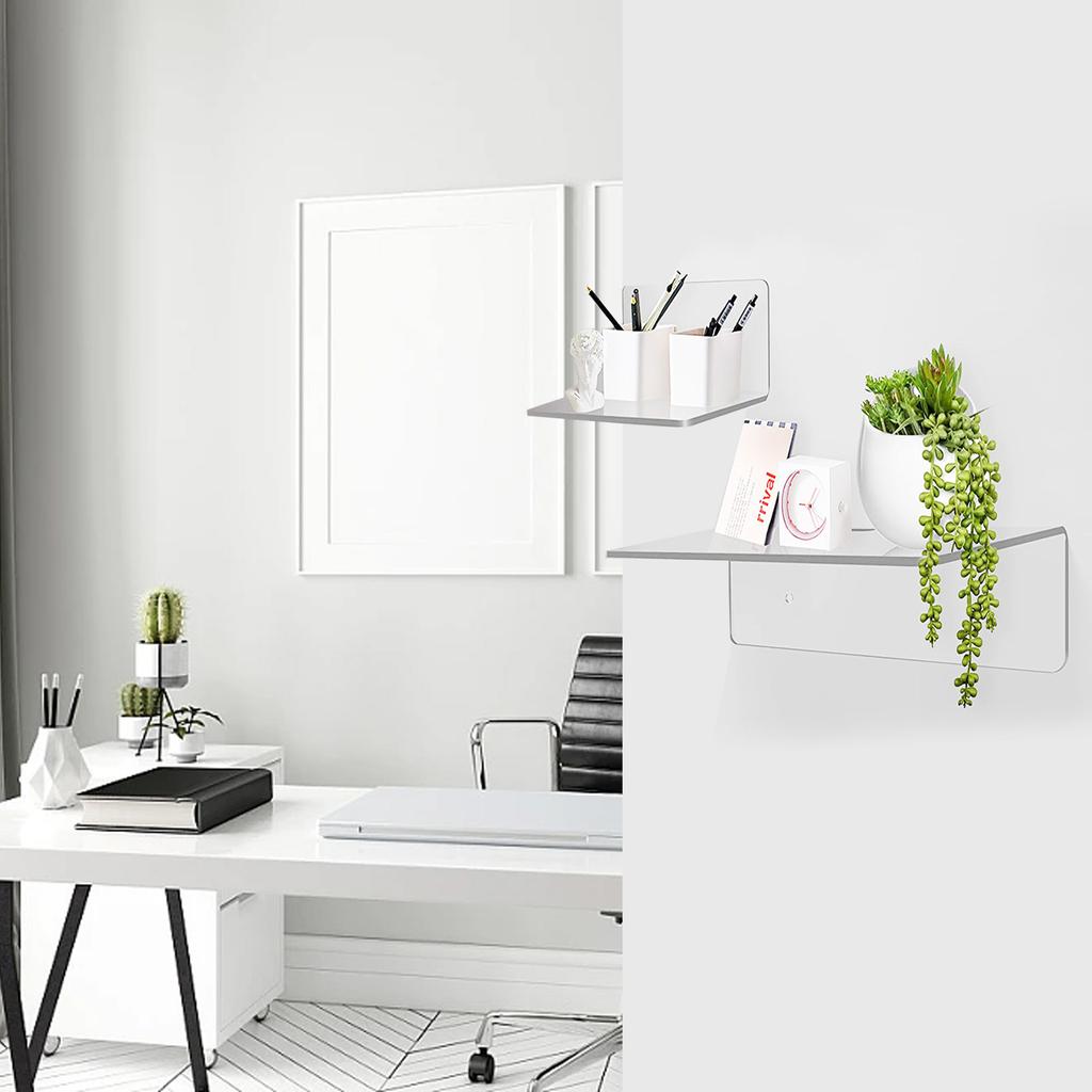 L Shape Floating Shelf Multifunction No Punching Shelves
