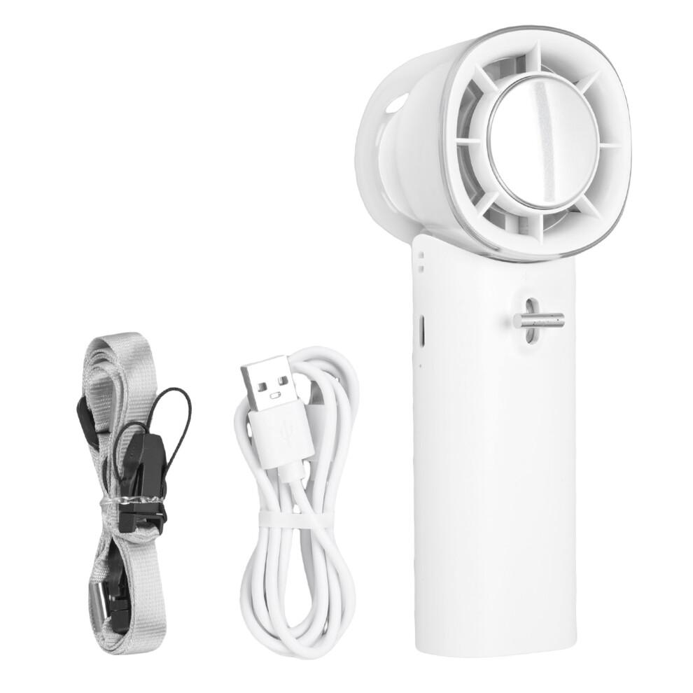 Rechargeable Portable Handheld Fan 5-Speed, 3600mAh, 162mm White