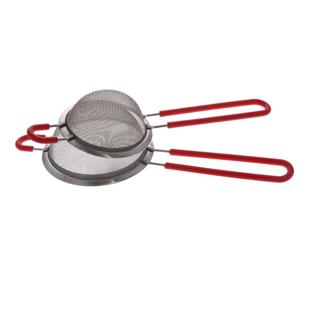 Steel Colander Silicone Handle Strainer Sifting Tool Flour Sifter Powder Sieve Filter Spoon