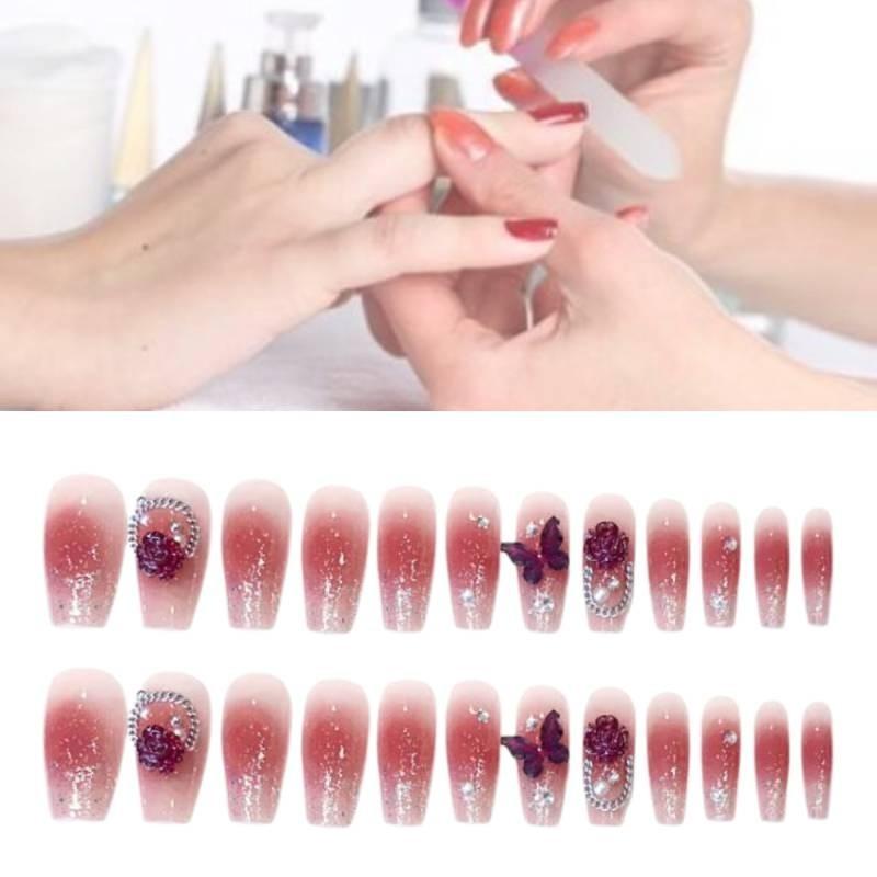 Nägel Tragemaniküre Abnehmbare Nägel Verschleißfest Bequem Leicht