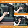 Square Static Cling Car Window Shades For Windshield & Side Windows – Universal Fit (9.84" X 7.09") Driver Side Window Sunshade, Glare-Reducing