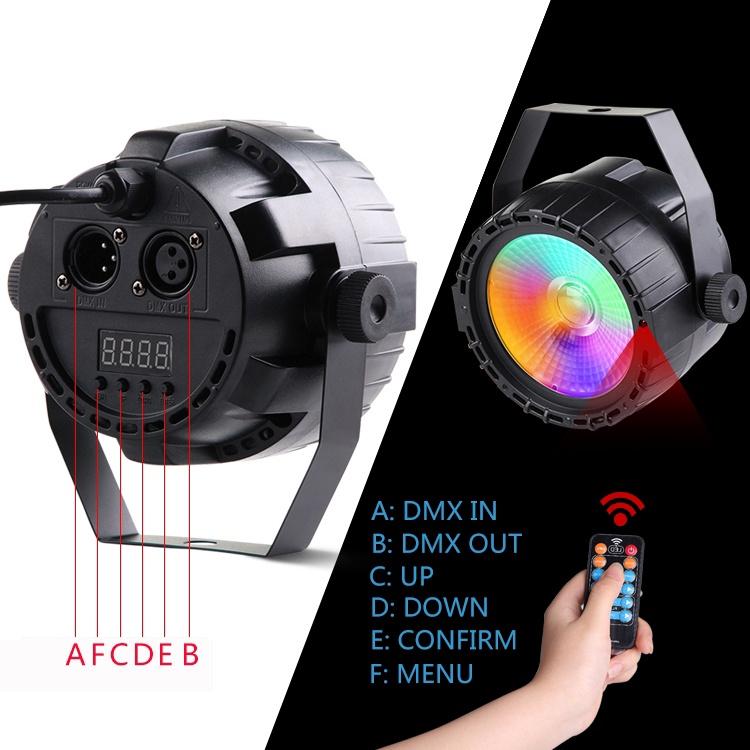 30W LED Stage Light Remote Control RGB + UV Self-propelled/Voice Control/DMX512 For DJ Bar Party Bar