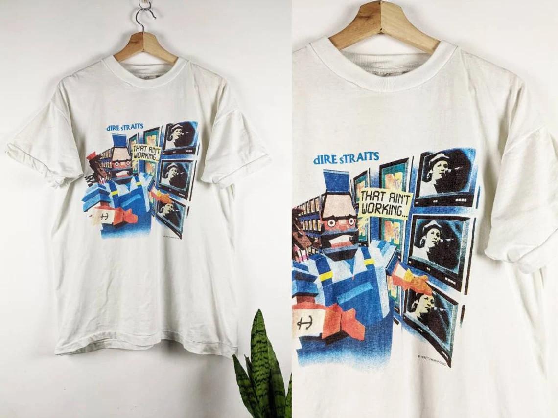 Мерч Dire Straits Футболка That Ain t Working Белая Унисекс S-4XL E1451 XXXXL