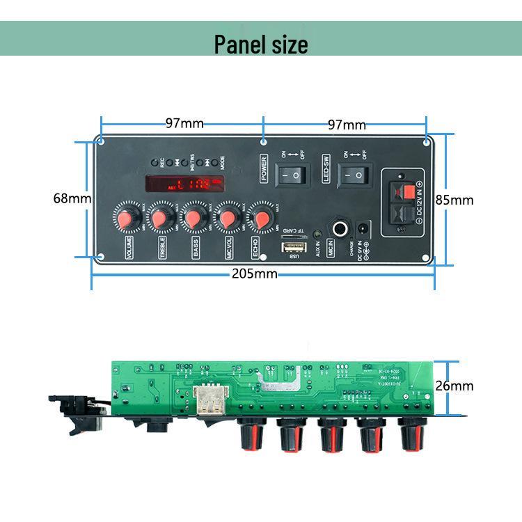 JQ Bluetooth MP3 Decoder & Amplifier Board 2x10W for Car Audio & Square Speakers