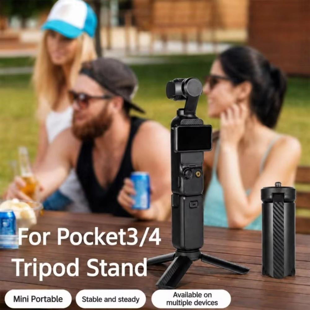 ABS Desktop Tripod with 1/4" Screw Photography Stand Portable Mini Tripod for DJI OSMO Pocket 3/4