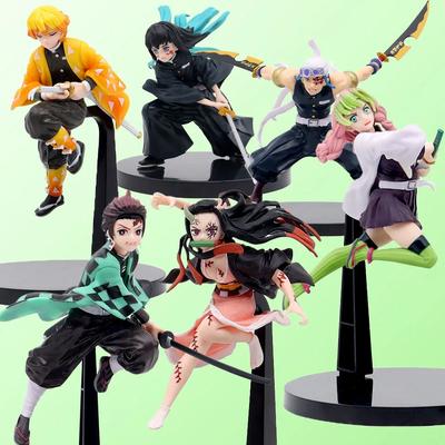 La s 19-24CM Anime Demon Slayer Kanroji Mitsuri Kamado Tanjirou Kamado Nezuko Figurine d'Action Modèle Jouet cADEAU