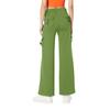 Fashion Women's Solid Color Self Cultivation Elastic Band Pockets Pants