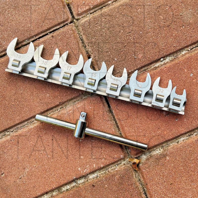 3/8-inch L-shaped Horn Dual-purpose Open-end Wrench Interchangeable Head Movable Opening Head Mid Fly Quick Ratchet Horn
