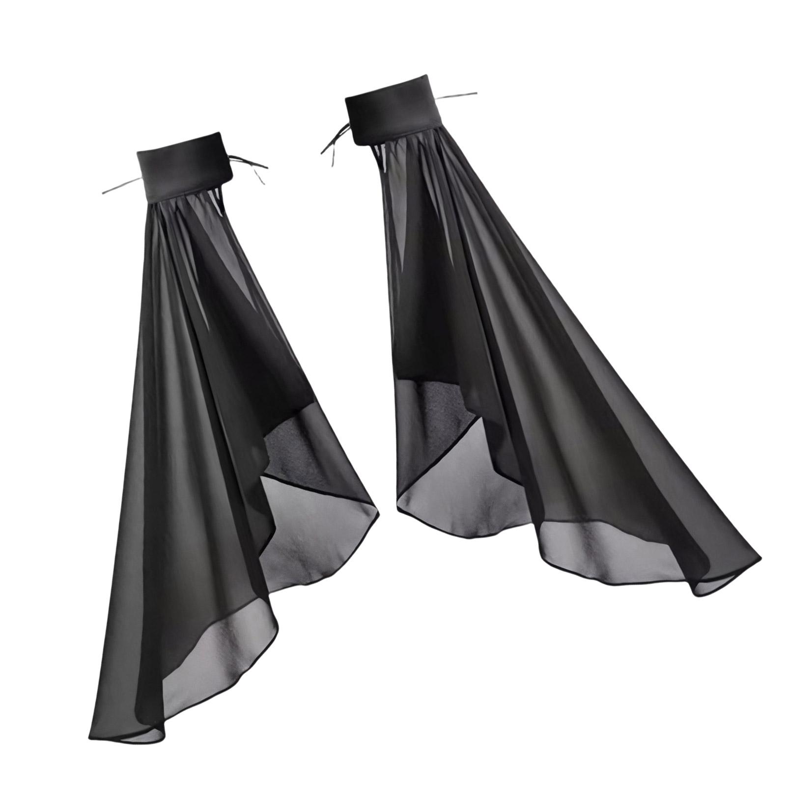 

Тюль рукава чехол длинный рукав для свадебного платья платье декоративные рукава рубашка епископ рукав платье декоративный длинный рукав чёрный