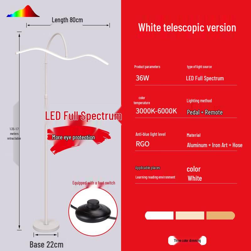 Minimalist Piano Design LED Floor Reading Lamp