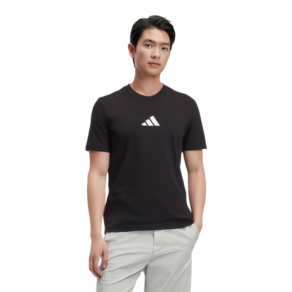 adidas Round Neck Comfortable Pullover Sports Short Sleeve T-Shirt Men Tops Black FN1730