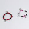 Valentine's Day Heart & Spider Magnetic Bracelet, Elastic Beaded Couple Jewelry
