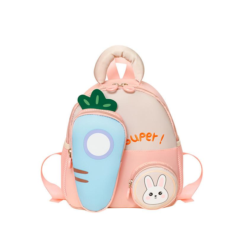 Adorable Anti-lost Carrot Children's Backpack Lightweight Versatile For School Use