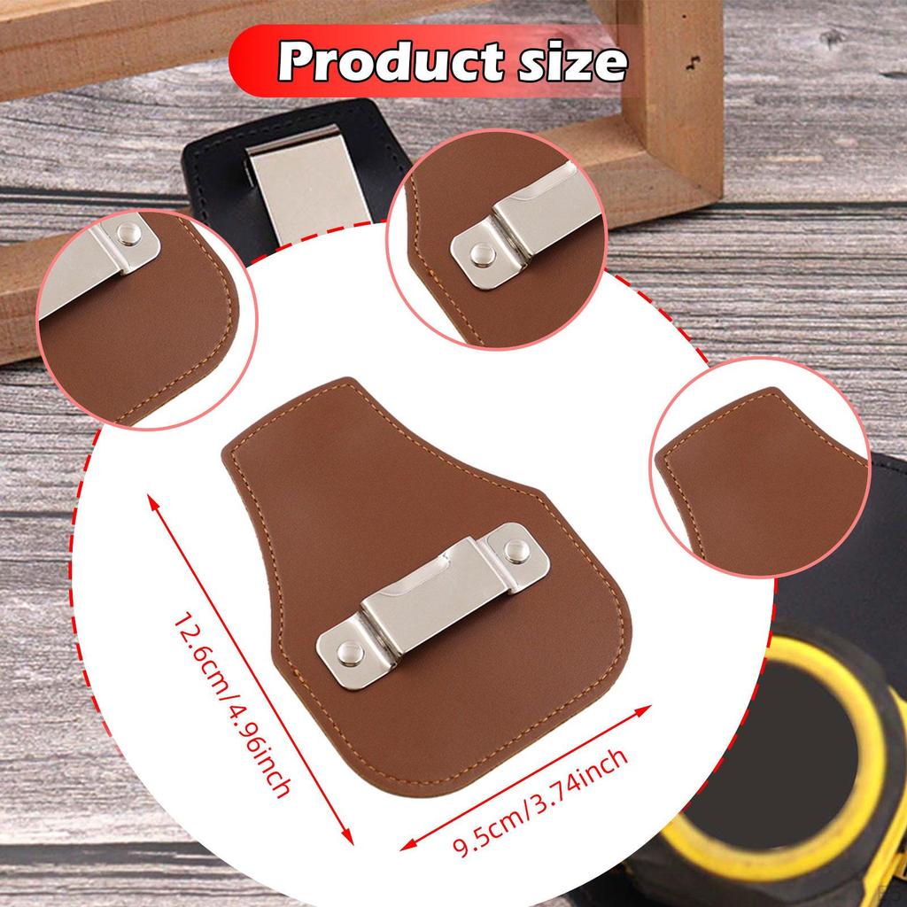 Tape Measure Holder Measuring Holder,Handcrafted,PU Leather,Tool Tool Belt Clip for Home