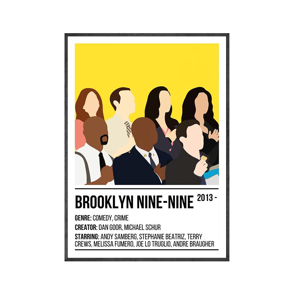 Vintage Poster British Comedy TV Show Movie Brooklyn Criminal Minds Wall Art Pictures for Living Room Bedroom Home Decoration