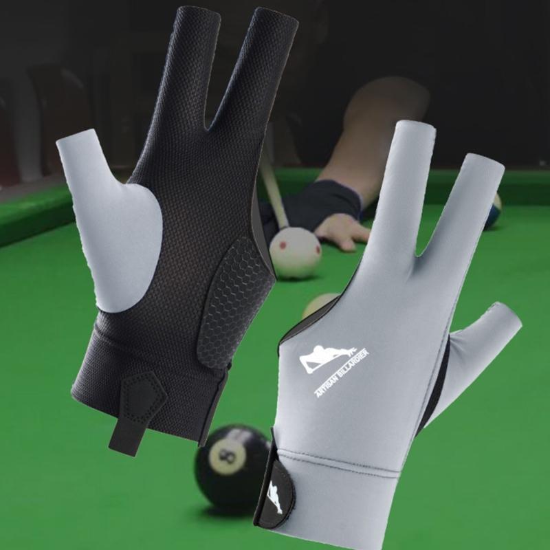 Breathable Three Fingers Glove NonSlip Billiard Training Gloves Pool Mittens Portable Left/Right Hand Billiards Glove