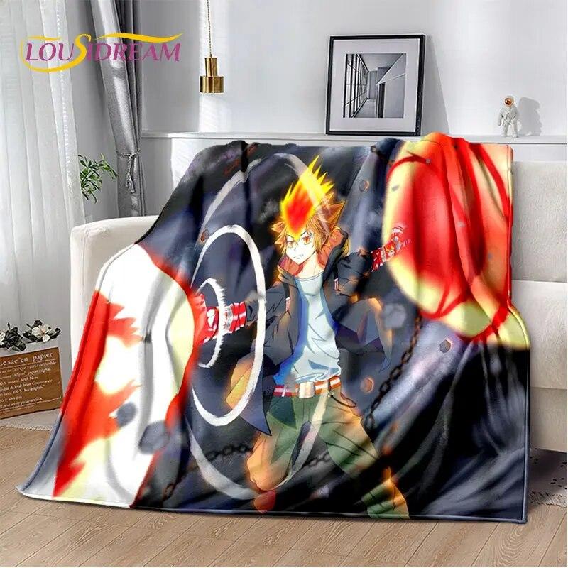 Anime Teachers Hitman Reborn Soft Plush Blanket,Flannel Blanket Throw Blanket for Living Room Bedroom Bed Sofa Picnic Cover Kids