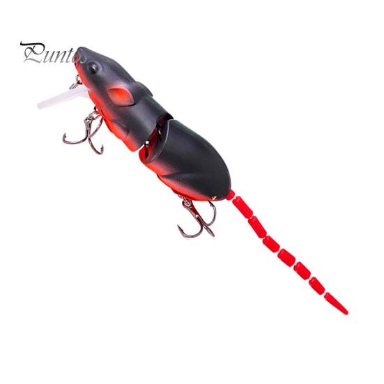 

1/7 шт 8 см/15,3 г металлическая приманка для мышей с тройным крючком 2-секционная бионическая 3D крыса искусственная жесткая приманка для пресноводной соленой воды рыболовные принадлежности E