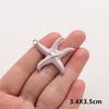 2pcs Marine Animals Pink/Hot Pink Enamel Charm Shell Jellyfish Starfish Conch Stainless Steel Pendant Charms For Jewelry Making