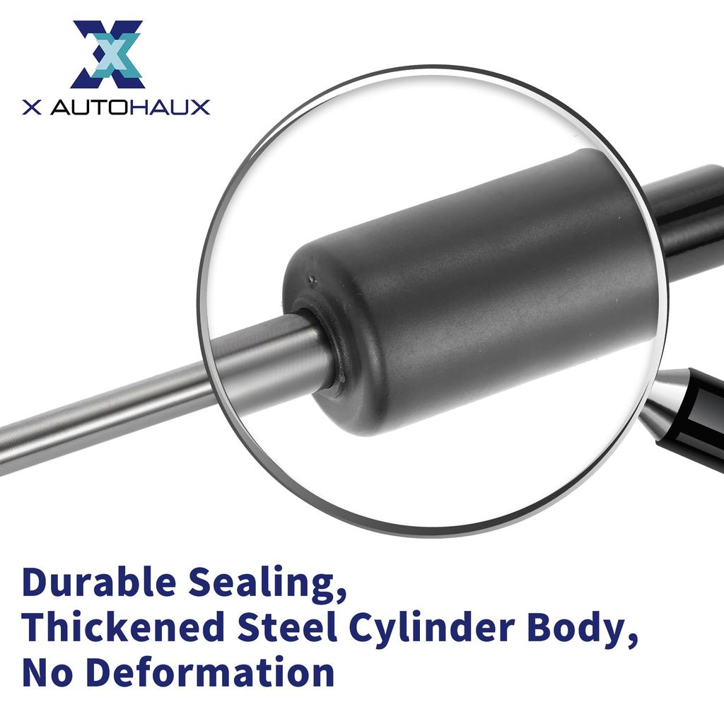X AUTOHAUX 2-Piece 16-Inch Lift Support Strut Shock Gas Springs for Universal RVs, Trucks, and Boats, Black, 56 Lbs