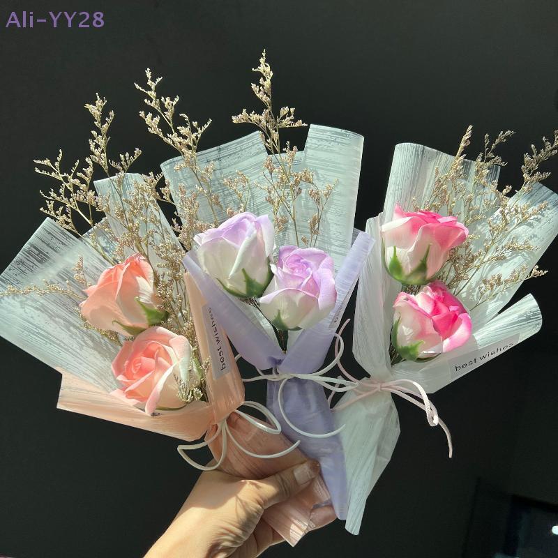 {YY28} 1 Set Konstgjord Tvålros Blombukett Presentpåse Med Ljusslinga Parfymerad Tvålblomma För Alla Hjärtans Dag Mors Dag