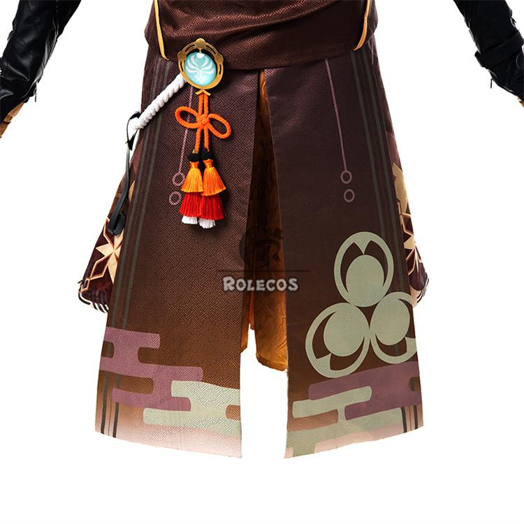 ROLECOS Game Shikanoin Heizou Cosplay Costume Brown Men Cosplay Costume Halloween Top Pant Uniform Full Set