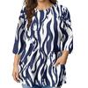 Blusa Estampada de Manga Corta de Moda para Mujer Tallas Grandes para un Look Elegante de Oficina y Casual