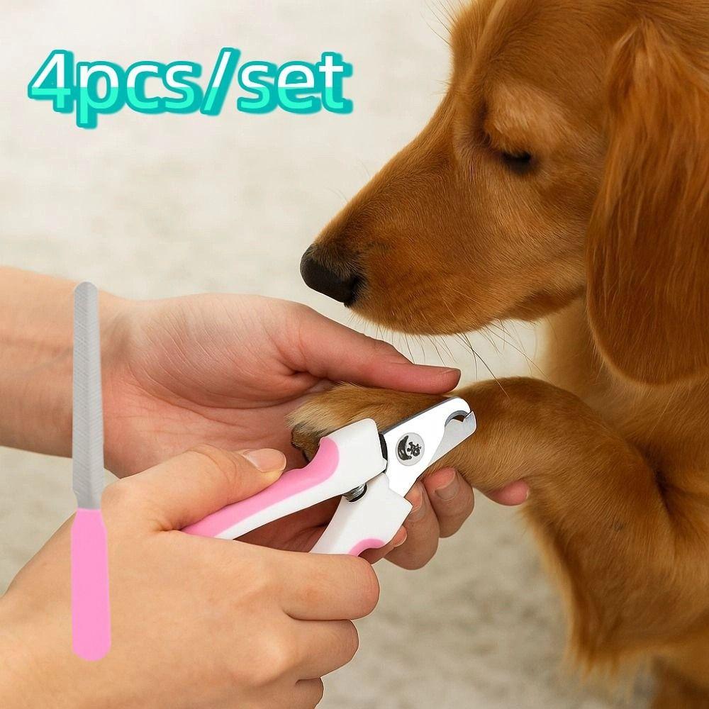 Non-slip Handle Cat Nail Clippers Stainless Steel Dog Nail Trimmers Clipper Pet Cleaning